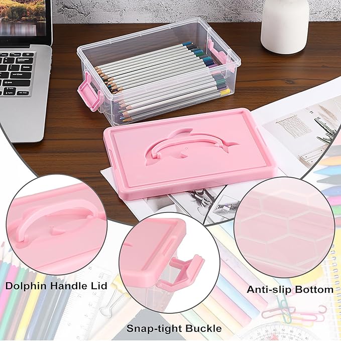 BTSKY 1-Pack Clear Plastic Storage Box - Image 4