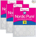 Nordic Pure 18x24x1 Tru Mini Pleat MERV 10 AC Furnace Air Filters 3 Pack | by NordicPure