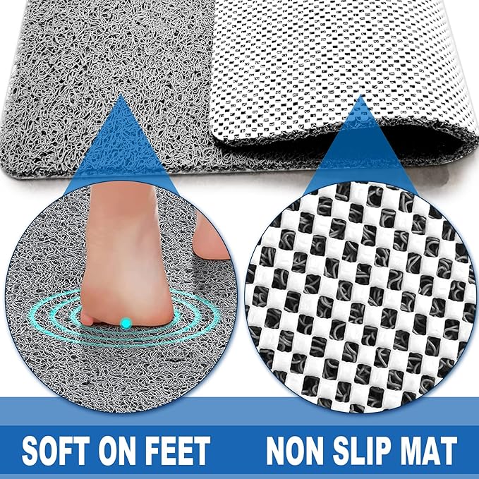 Shower Mats Non Slip for Elderly, 16x24’Lager Loofah Shower Mat, Loofah Bath - Image 4