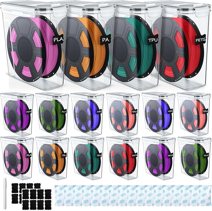 16 Pack 3D Printer Filament Storage Box by Unknown