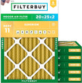 Filterbuy 20x25x2 Air Filter MERV 11 Superior Pet & Allergy Defense, by Filterbuy