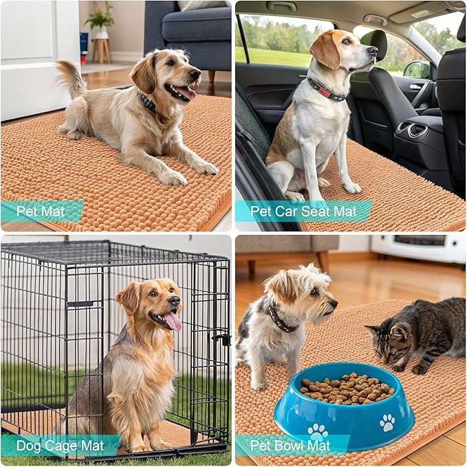OLANLY Dog Door Mat for Muddy Paws 44x24, Absorbs Moisture and Dirt, Absorbent - Image 7