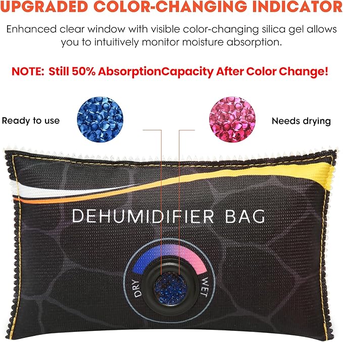 2 x 400g Rechargeable Moisture Absorbers, Car Dehumidifier Bag, Microwave Fast - Image 2