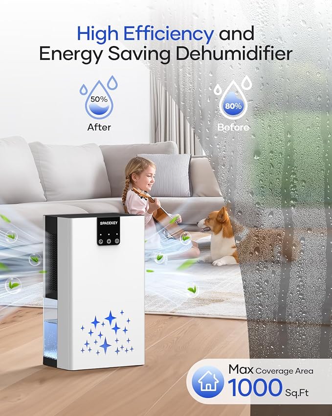 Dehumidifier, 95 OZ Water Tank Dehumidifiers - Image 4