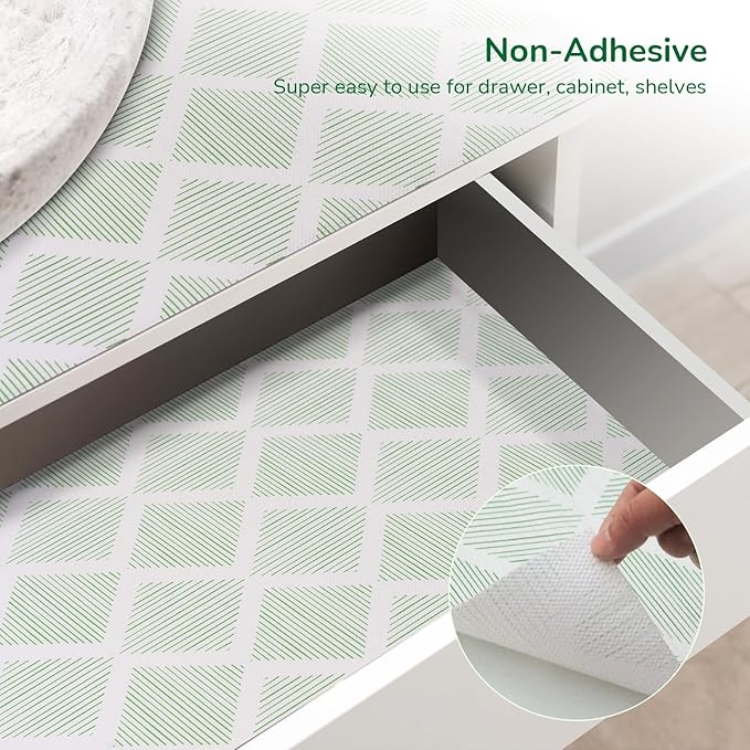 Drawer and Shelf Liner for Kitchen, Non-Slip Non-Adhesive Cabinet Liners for - Image 2