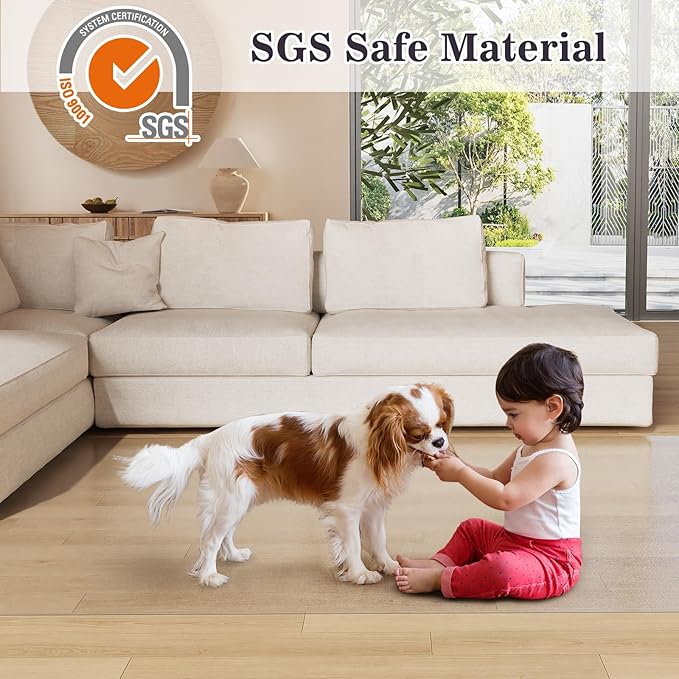 3'×10' Frosted Clear Vinyl Runner Rug - Image 3