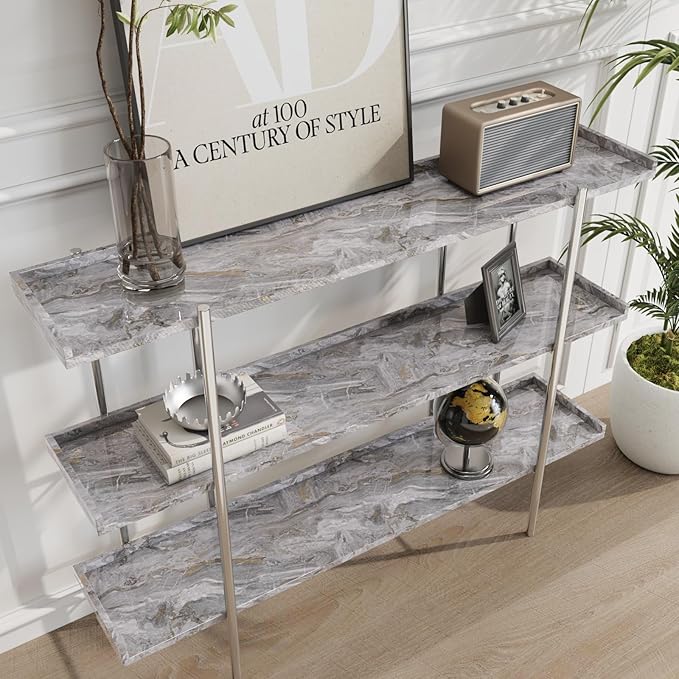 CRE8TIVE Slate Grey Gold Marble Wallpaper Peel and Stick Glossy Marble Contact - Image 7