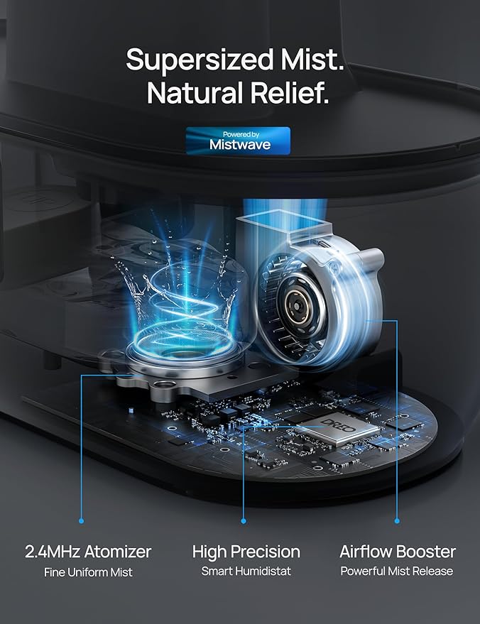 Dreo Smart Humidifiers for Bedroom-Filter Included, Top Fill 4L Humidifier - Image 8