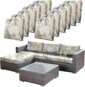 12Pcs Outdoor Stretch Cushion Covers, Waterproof Outdoor Chair Floral Cushion by CALBODE