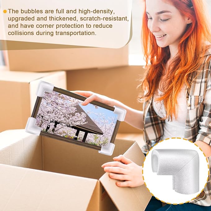 24 Pcs Foam Corner Protectors for Shipping, L-Shaped Edge Guards for TV Moving - Image 4