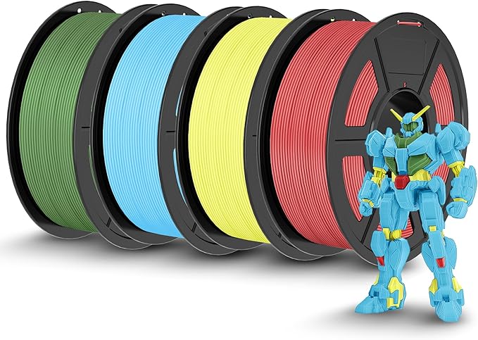 TECBEARS High Speed PLA 3D Printer Filament Bundle，Matte PLA Filament 1.75mm by TECBEARS