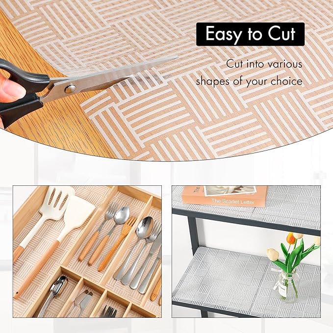 Cooyes Shelf and Drawer Liner for Kitchen Cabinets – Non-Adhesive, Waterproof - Image 4