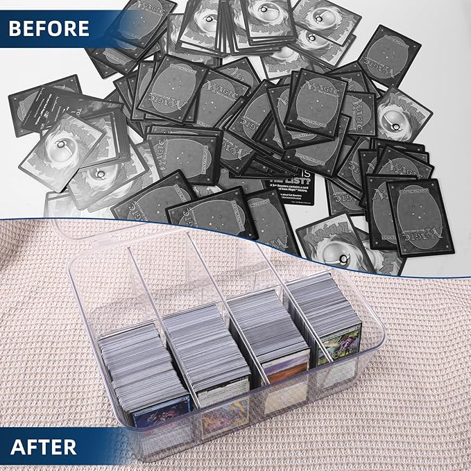 Transparent Trading Card Storage Box-Holds 2000+ Loose Cards-Plastic Card Deck - Image 5
