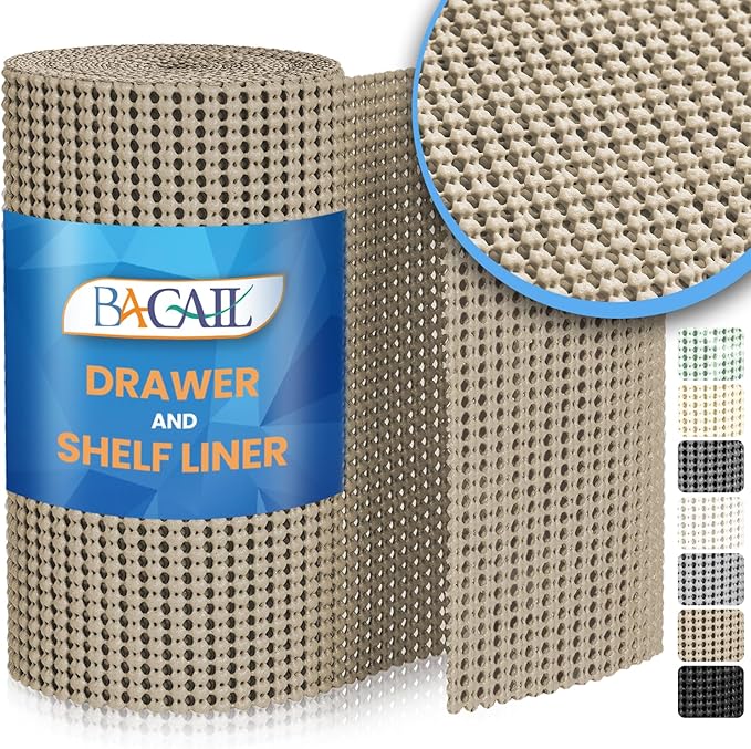 BAGAIL Drawer and Shelf Liner, 20 in X 20 Ft Non-Adhesive Shelf Liners by BAGAILBASICS