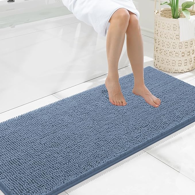 Smiry Luxury Chenille Bathroom Rugs 59x20, Extra Soft and Absorbent Shaggy Bath by Smiry