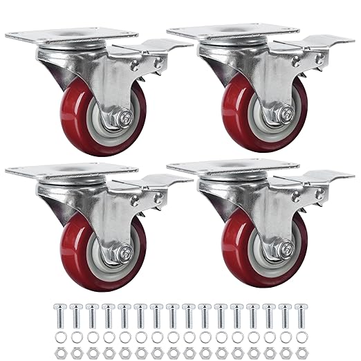 Finnhomy 3 Inch Caster Wheels Set of 4 by Finnhomy