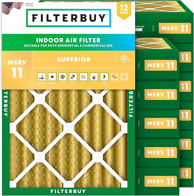 Filterbuy 20x23x4 Air Filter MERV 11 Superior Pet & Allergy Defense, by Filterbuy