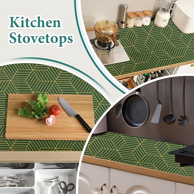 Shelf Liners for Kitchen Cabinets 12in x 30FT, Non Adhesive Cabinet Liner - Image 6