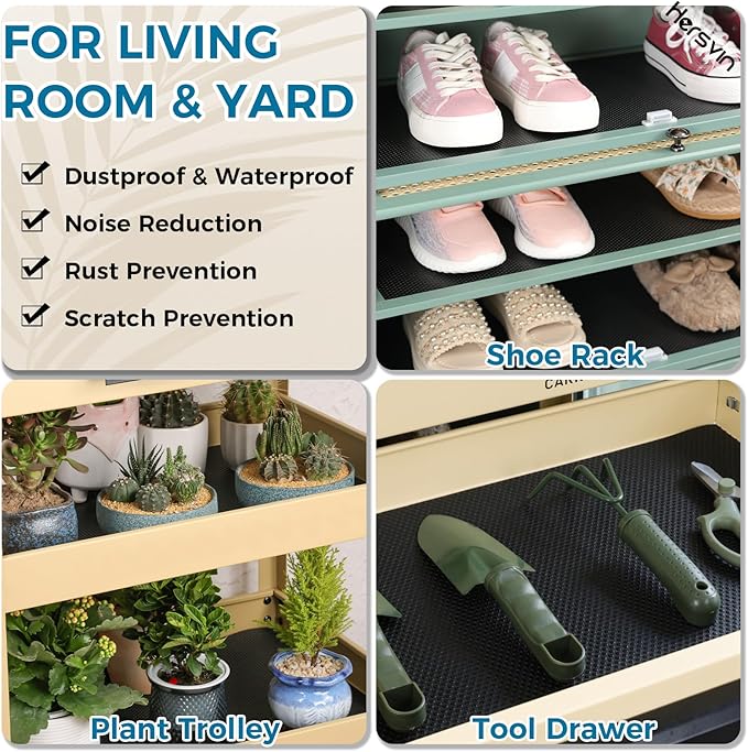 Hersvin Shelf Liners, 24 in x 20 ft Kitchen Drawer Mats, Non-Adhesive EVA - Image 9