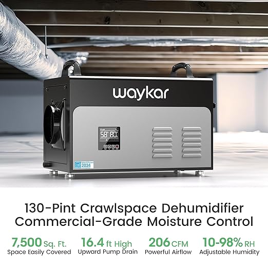Waykar 130 Pints Energy Star Most Efficient Commercial Dehumidifier - Image 2