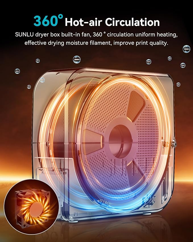 SUNLU S1 Plus Dry Box Grey, 3D Filament Storages - Image 2