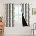 H.VERSAILTEX 100% Blackout Floral Curtains 63 inch Length 2 Panels Printed by HVERSAILTEX