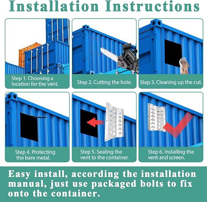 Shipping Container Air Vent Kit Cross Flow Ventilation Preventing Excessive - Image 7