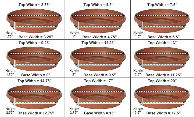 Bloem Terra Resin Saucer Tray: 9.25" Bottom Width - Image 6