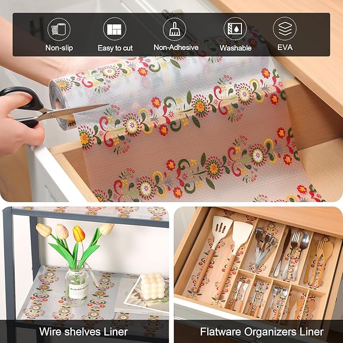 Cooyes Shelf Liner – Non-Slip Cabinet & Drawer Liner - Image 6
