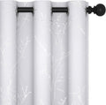 Deconovo Greyish White Curtains, Room Darkening Short Curtain, Thermal by Deconovo