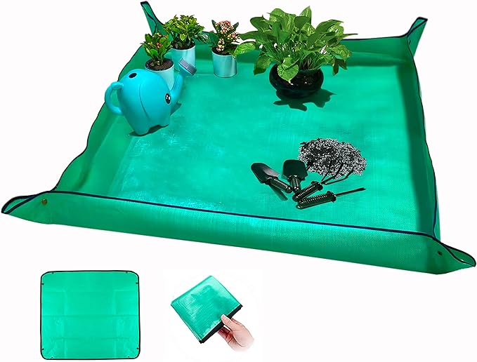 BIUWING Plant Repotting Mat, Waterproof Transplanting Mat, Foldable Indoor by BIUWING