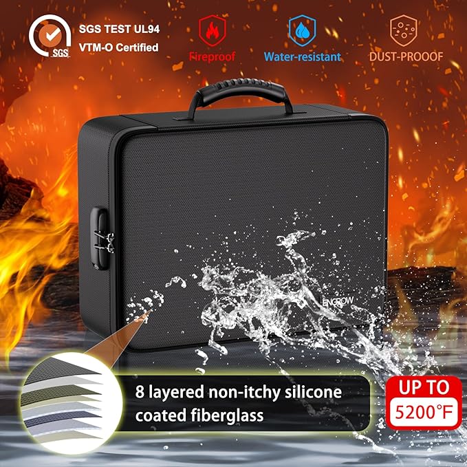 ENGPOW 5200℉ Soft Case Fireproof Document Box - Image 4