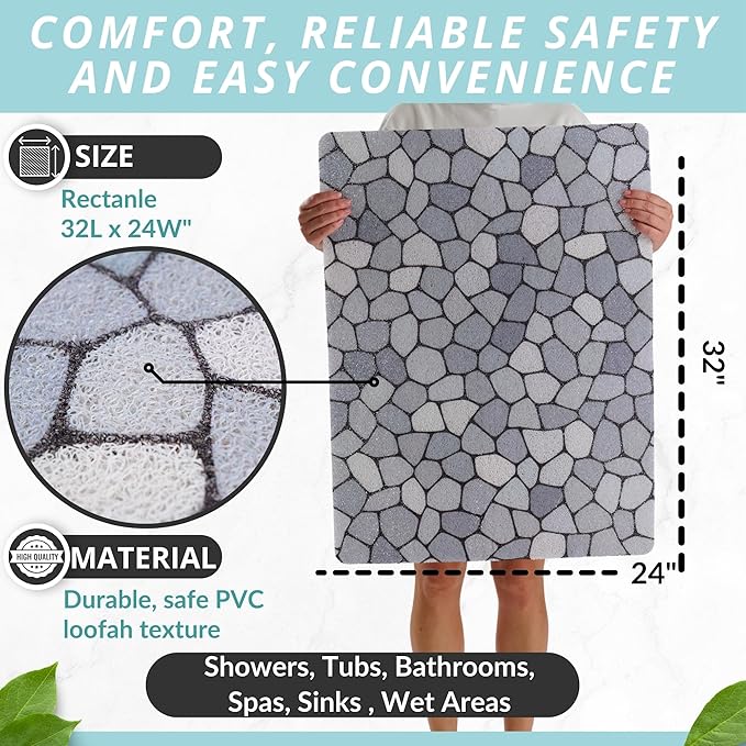 Enkosi Loofah Non-Slip Shower Mat - Image 3