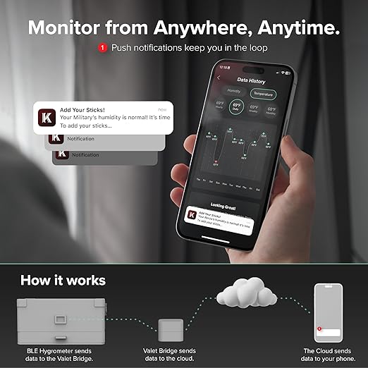 CASE ELEGANCE Military Glass Top Humidor - Image 5