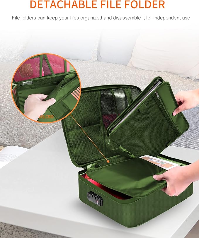 Noiposi Important Document Organizer, Waterproof and Fireproof Document Box - Image 7