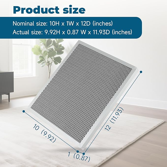 2-Packs 5443 Washable MERV 8 Dehumidifier Filter 10x12x1 Compatible - Image 3
