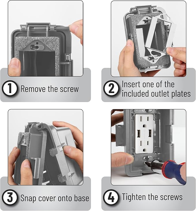 Bates- Weatherproof Electrical Outlet Cover, Outdoor Plug Cover - Image 8