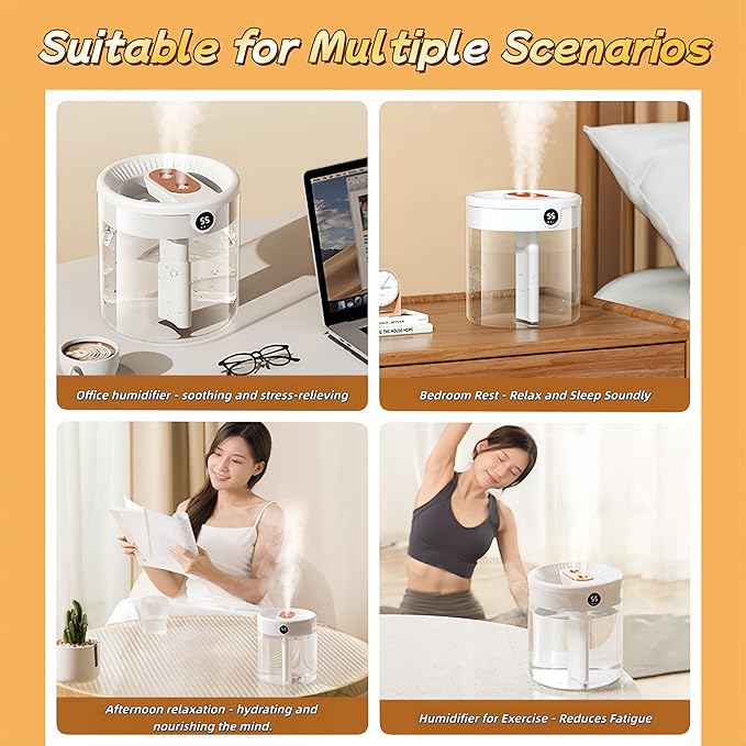 Smart 2L Cool Mist Humidifier for Bedroom, Quiet Desktop Air Moisturizer - Image 5
