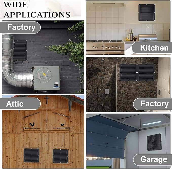 2 Pcs 12" x 12" Gable Vent Shed Attic Vent - Image 5