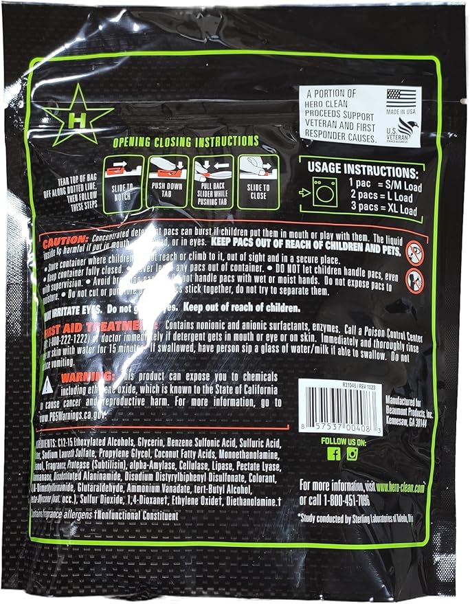Hero Clean Laundry Detergent PACS, Scent 1 - Image 7