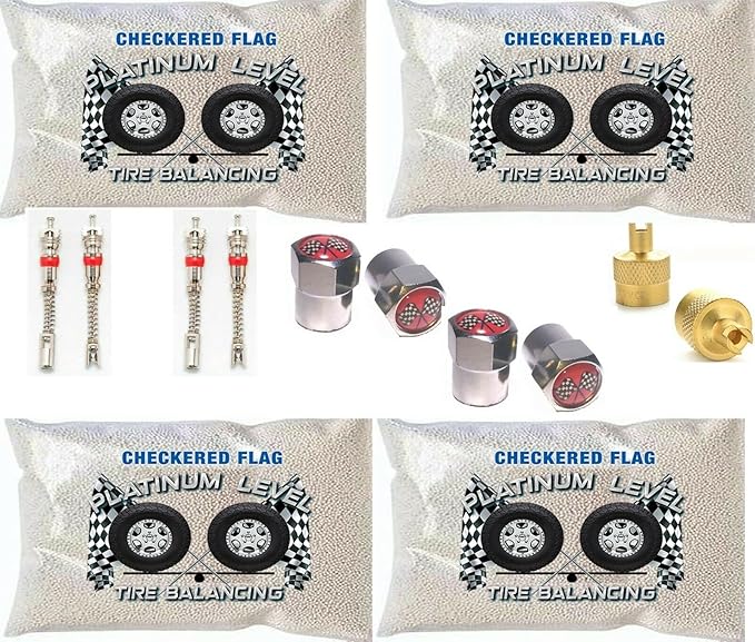 Checkered Flag Tire Beads Tire Balancing Beads, 4oz Bags, 16oz/Set Suitable by CheckeredFlag