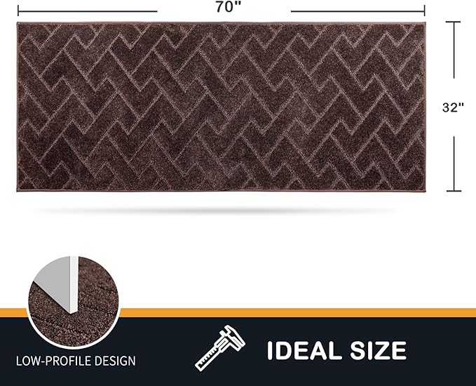 PURRUGS Dirt Trapping Door Mat 32" x 70", Non-Slip Machine Washable Entry Rug - Image 2