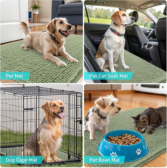 OLANLY Dog Door Mat for Muddy Paws 59x20, Absorbs Moisture and Dirt, Absorbent - Image 7