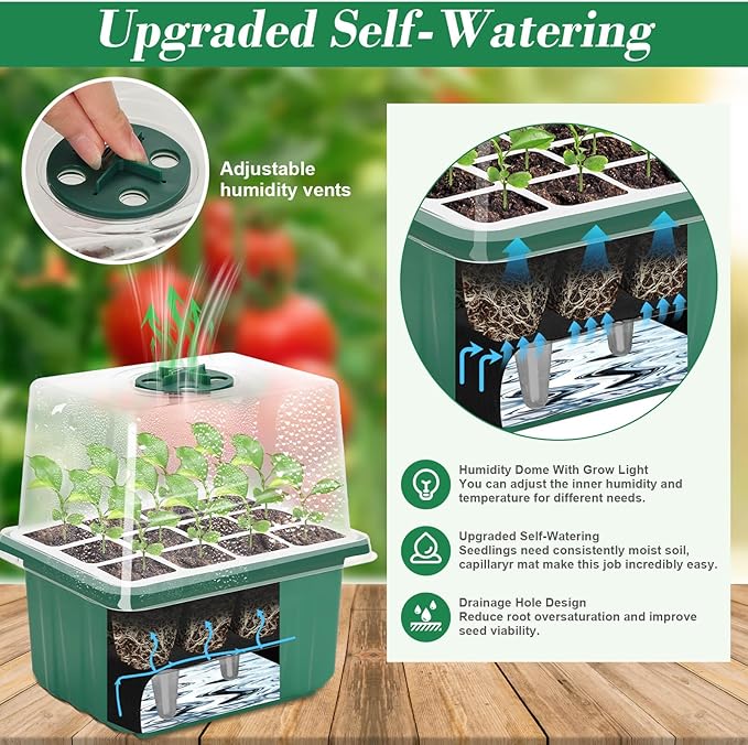 Mckanti 6 Set Self-Watering Seed Starter Tray Kits - Image 3