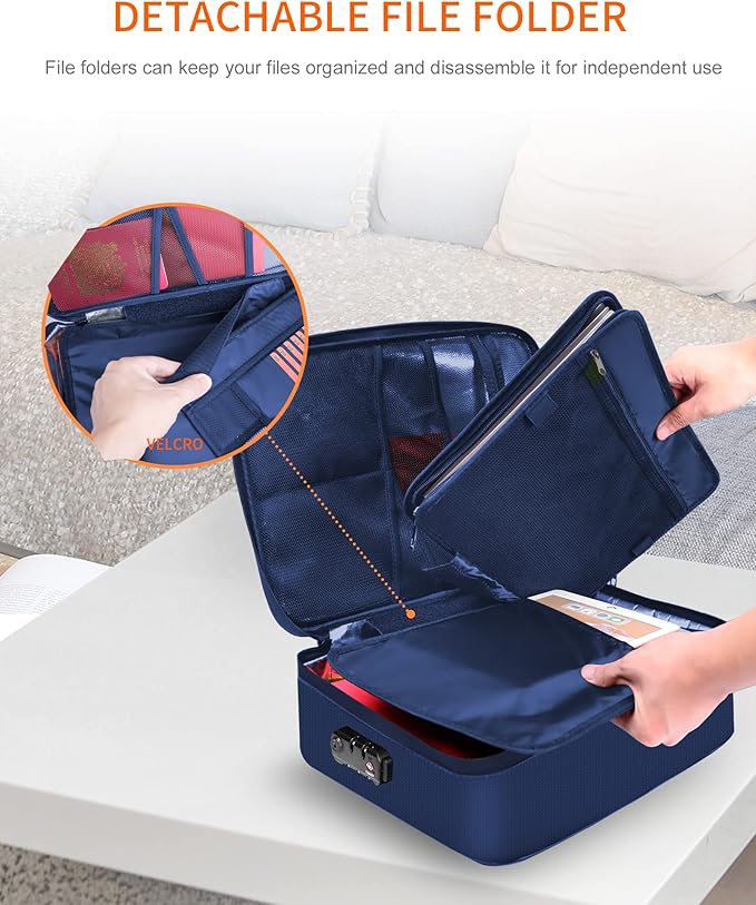 Noiposi Important Document Organizer, Waterproof and Fireproof Document Box - Image 7