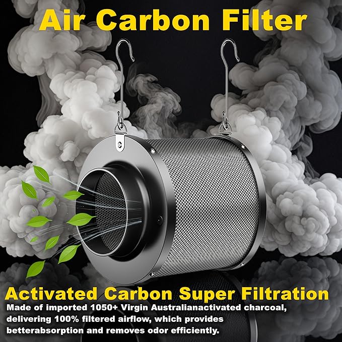 MELONFARM Air Filtration Kit, 8 Ft Ducting & Rubber Coupler, Air Cooling and - Image 3