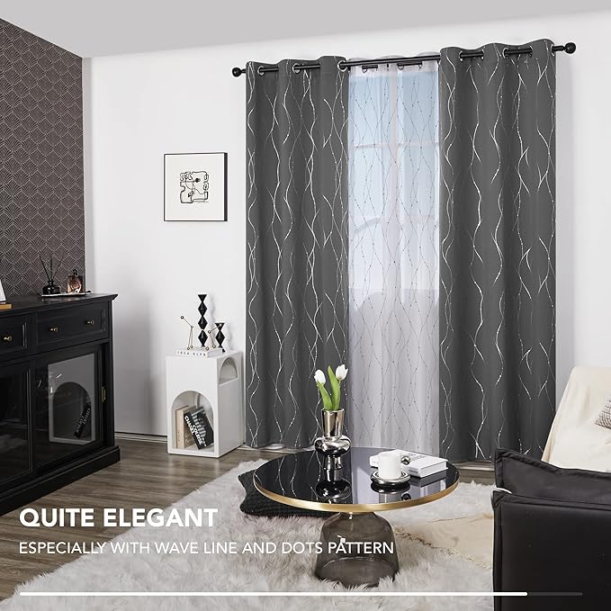 Deconovo Blackout Curtain, Thermal Insulated Soundproof Grommet Drapes - Image 5