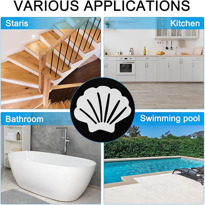 PATIKIL 12 Pcs Non Slip Bathtub Stickers, Anti Slip Shower Stickers Bathroom - Image 5
