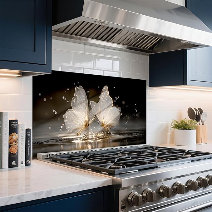 NYZE Kitchen Backsplash Stickers Waterproof Stove Backsplash Protector - Image 3