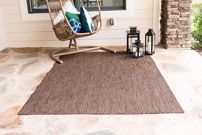 Unique Loom Collection Casual Transitional Solid Heathered Indoor/Outdoor - Image 4